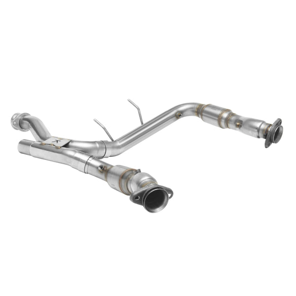 Kooks 17-19 Ford F150 Raptor EcoBoost 3.5L V6 3in Stainless GREEN Catted Turbo Down Pipes - Bull Strap