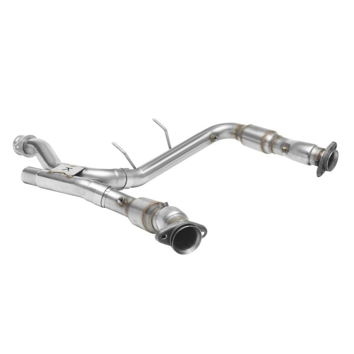 Kooks 17-19 Ford F150 Raptor EcoBoost 3.5L V6 3in Stainless GREEN Catted Turbo Down Pipes - Bull Strap