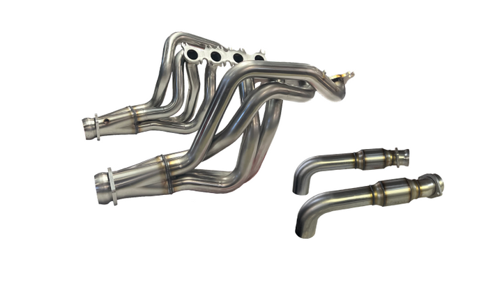 Kooks 2024 Mustang GT/D.H. 5.0L 4V 2in x 3in SS Headers w/ H.O Green Catted Connection Pipe - Bull Strap
