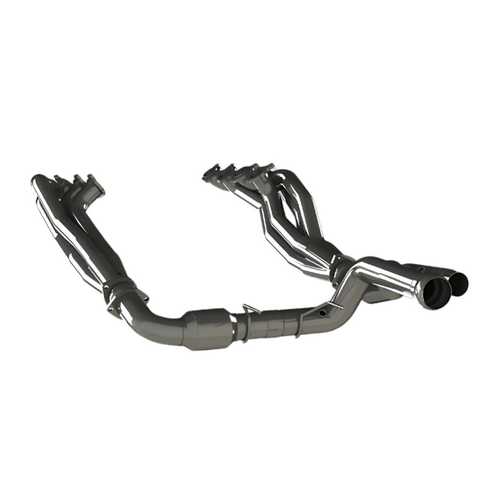 Kooks 22+ Ford F-150 Raptor R 5.2L 4V. 1-7/8in. Headers and GREEN Catted Connections - Bull Strap