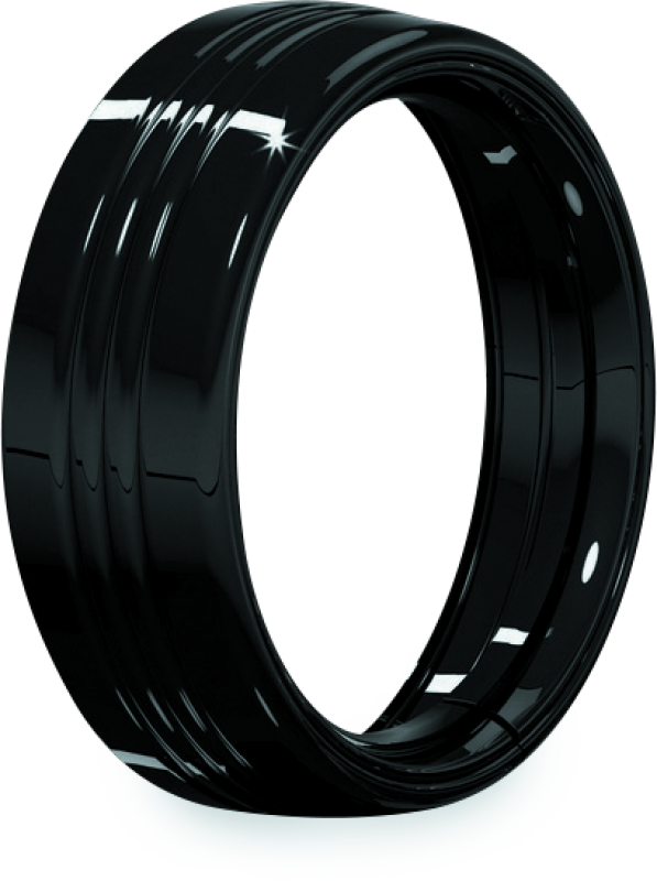 Kuryakyn 7inch Headlamp Trim Ring Gloss Black - Bull Strap