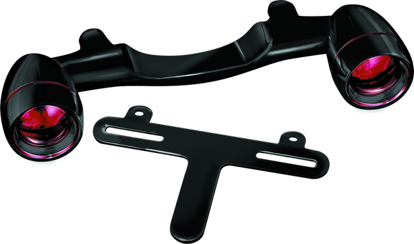 Kuryakyn Bullet Light Rear Turn Signal Bar Gloss Black - Bull Strap