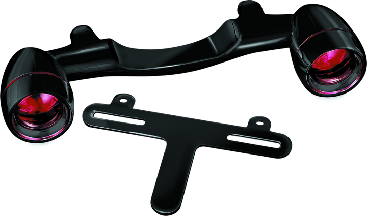 Kuryakyn Bullet Light Rear Turn Signal Bar Gloss Black - Bull Strap