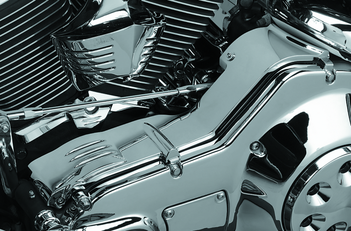 Kuryakyn Cast Inner Primary Cover 90-06 Touring Models Chrome - Bull Strap
