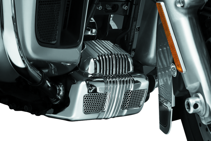 Kuryakyn Coolant Pump Cover 14-16 Touring Models Chrome - Bull Strap