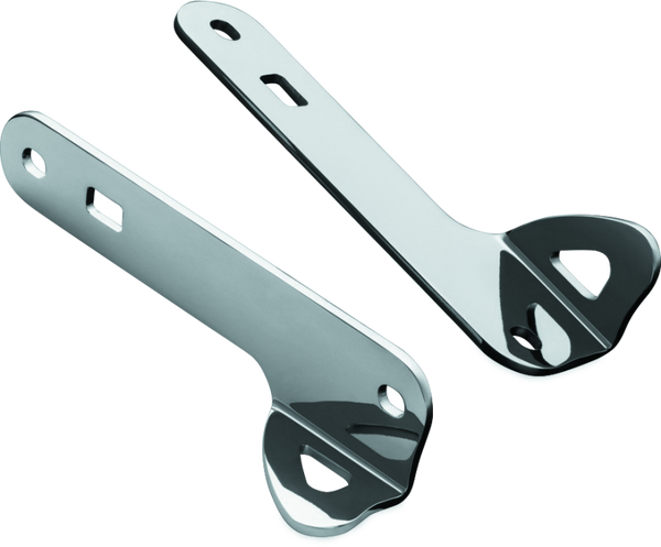 Kuryakyn Custom Teardrop Tie-Down Brackets 14-Up Touring Chrome - Bull Strap