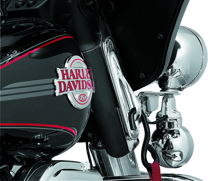 Kuryakyn Custom Teardrop Tie-Down Brackets 83-13 Touring Chrome - Bull Strap