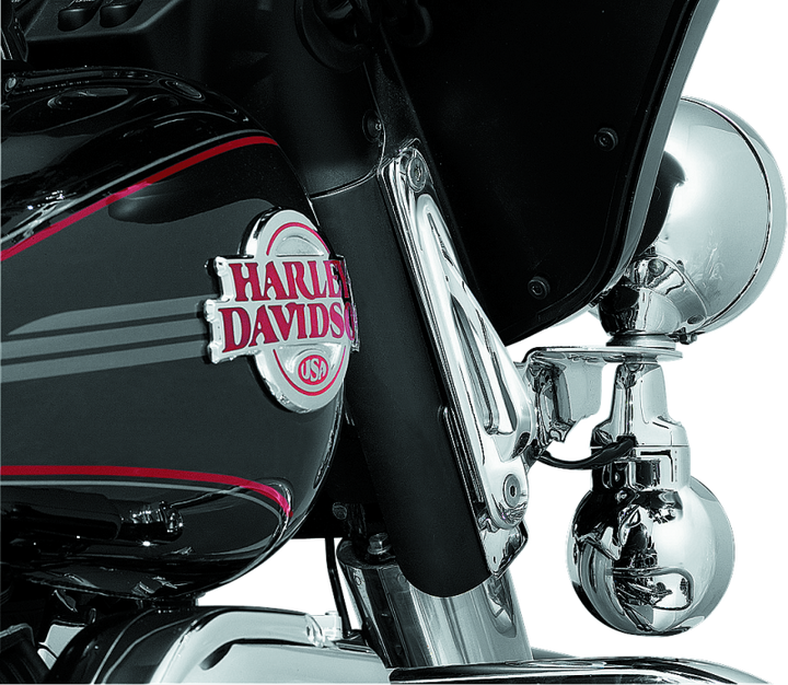 Kuryakyn Custom Teardrop Tie-Down Brackets 83-13 Touring Chrome - Bull Strap