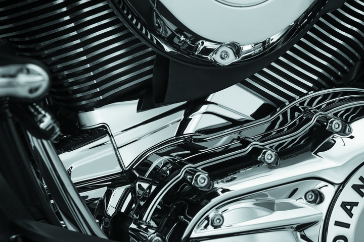 Kuryakyn Cylinder Base Cover Indian Models Chrome - Bull Strap
