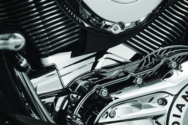Kuryakyn Cylinder Base Cover Indian Models Chrome - Bull Strap