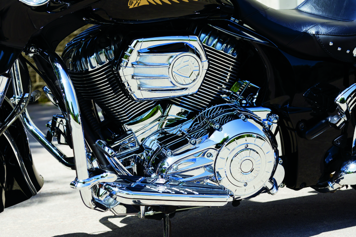 Kuryakyn Cylinder Base Cover Indian Models Chrome - Bull Strap