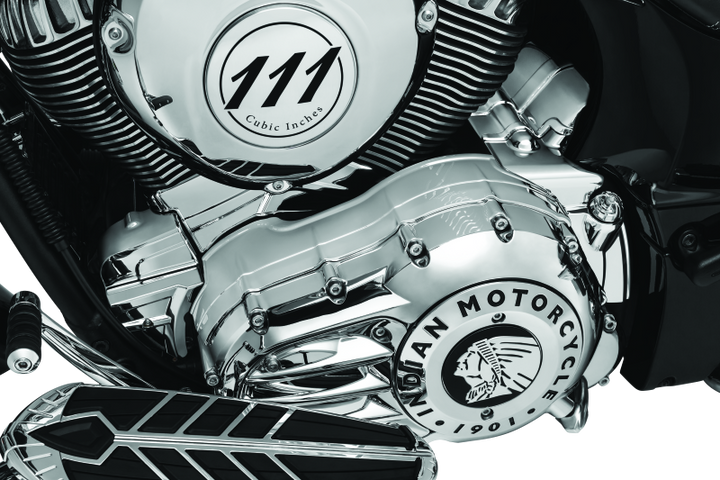Kuryakyn Cylinder Base Cover Indian Models Chrome - Bull Strap