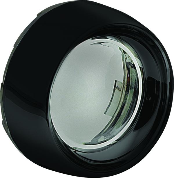 Kuryakyn Deep Dish Bezel For Bullet Turn Signals Smoke Lens Gloss Black - Bull Strap