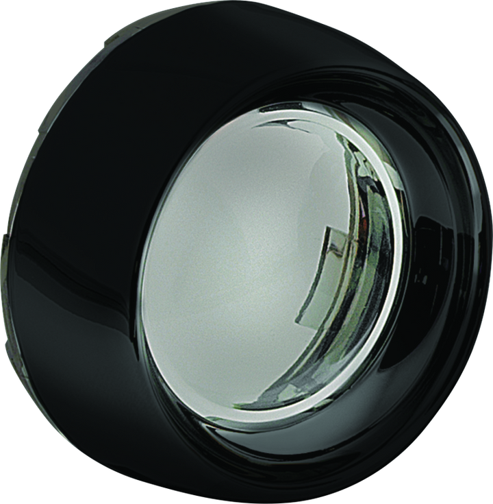 Kuryakyn Deep Dish Bezel For Bullet Turn Signals Smoke Lens Gloss Black - Bull Strap
