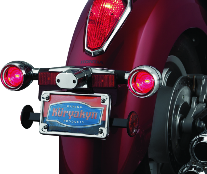 Kuryakyn Deep Dish Bezels With Red Lenses - Bull Strap