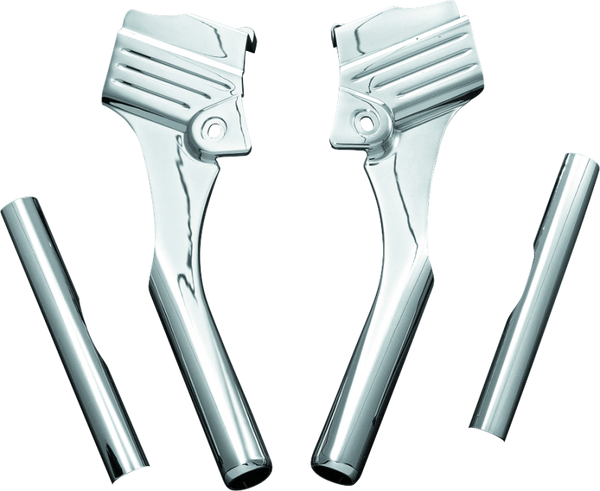 Kuryakyn Deluxe Neck Cover Kit 95-05 Touring Models Chrome - Bull Strap