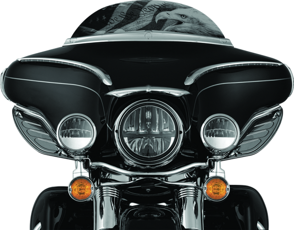 Kuryakyn Dragon Wing Air Deflectors Dark Smoke - Bull Strap