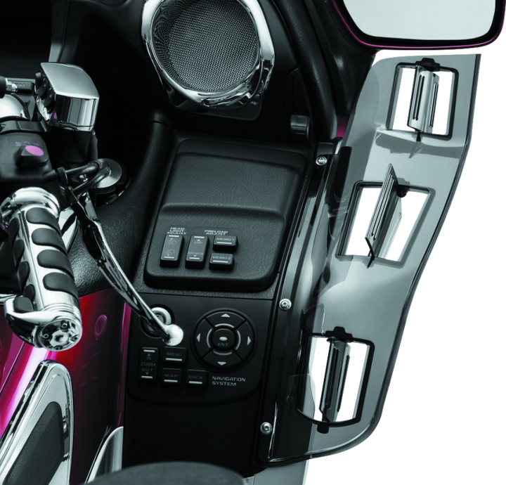 Kuryakyn Dragon Wings 01-17 Honda GL1800 Models Smoke - Bull Strap