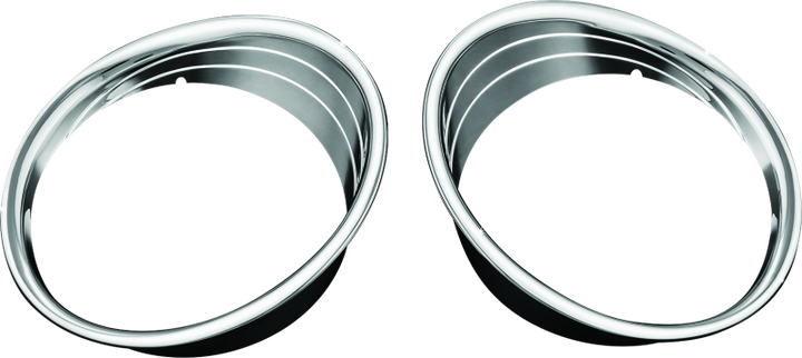 Kuryakyn Driving Light Bezels Indian Chrome - Bull Strap