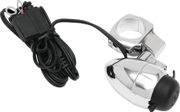 Kuryakyn Electrical Power Point With 1-1/4in Bar Mount Chrome - Bull Strap