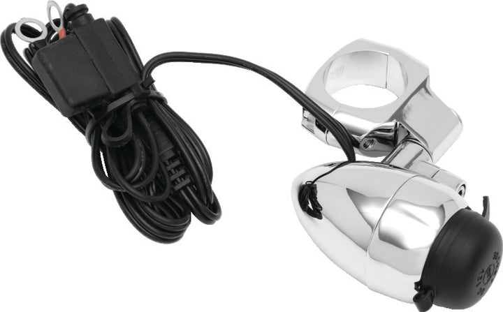 Kuryakyn Electrical Power Point With 1-1/4in Bar Mount Chrome - Bull Strap