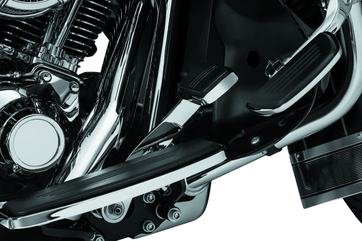 Kuryakyn Extended Brake Pedal 14 and Up Touring w/ Fairings Chrome - Bull Strap