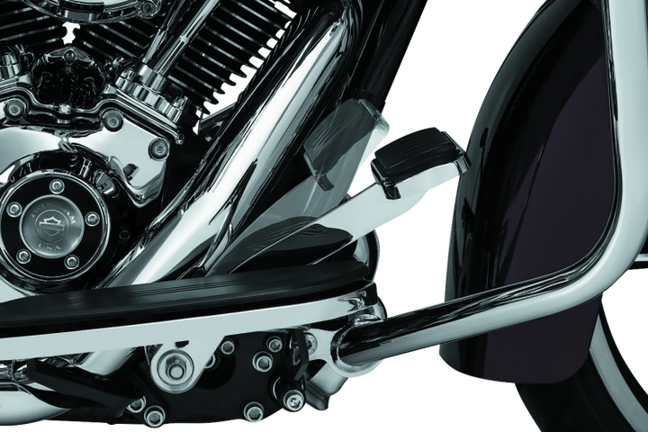 Kuryakyn Extended Brake Pedal 14 and Up Touring w/o Fairings Chrome - Bull Strap