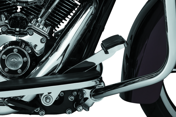 Kuryakyn Extended Brake Pedal 14 and Up Touring w/o Fairings Chrome - Bull Strap