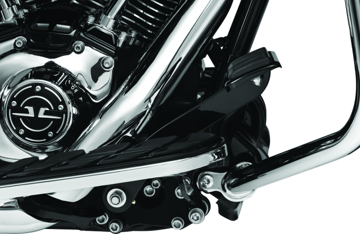 Kuryakyn Extended Brake Pedal 14 and Up Touring w/o Fairings Gloss Black - Bull Strap