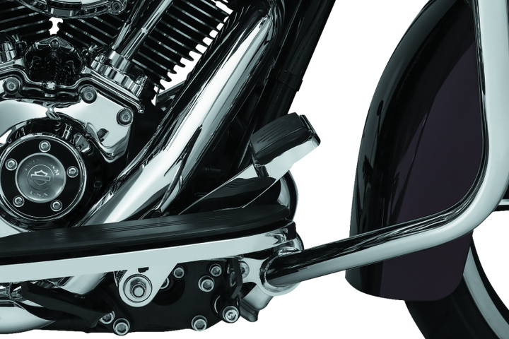 Kuryakyn Extended Brake Pedal 14 and Up Touring w/ Fairings Chrome - Bull Strap