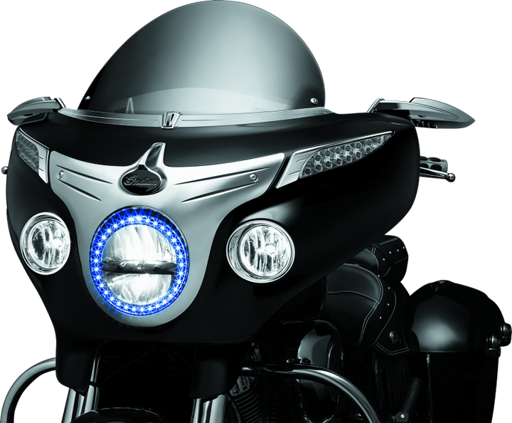 Kuryakyn Fairing Turn Signal Trim Indian Chrome - Bull Strap