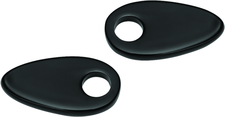 Kuryakyn Fender Strut Cover Plates Gloss Black - Bull Strap