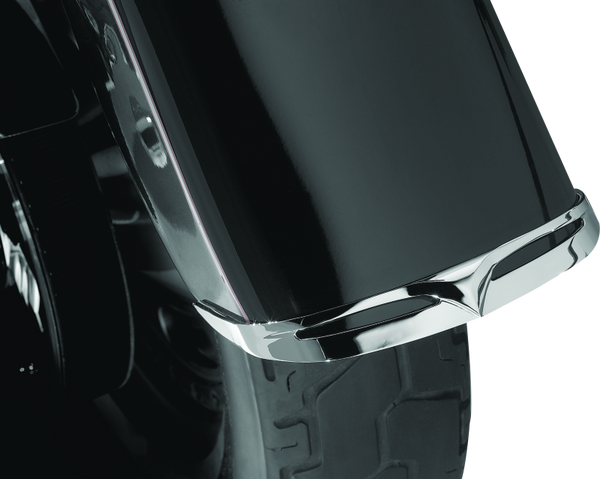 Kuryakyn Fender Tip Front Leading Edge 90-17 Fat Boy Models Chrome - Bull Strap