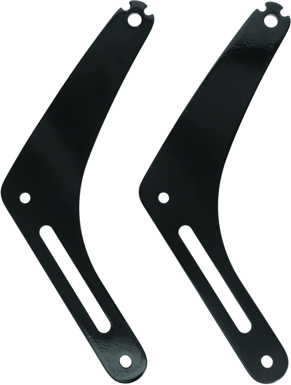 Kuryakyn Fixed Mounts Multi-Purpose Driver & Passenger Backrest 18-Up Softail Black - Bull Strap