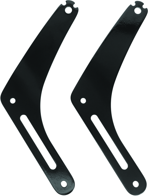 Kuryakyn Fixed Mounts Multi-Purpose Driver & Passenger Backrest 18-Up Softail Black - Bull Strap