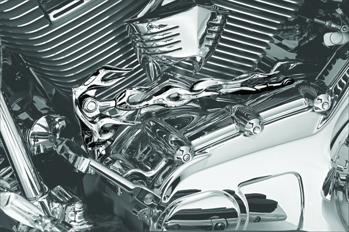 Kuryakyn Flame Shift Linkage Chrome - Bull Strap