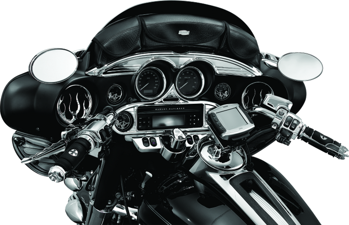 Kuryakyn Flame Speaker Grills Chrome - Bull Strap