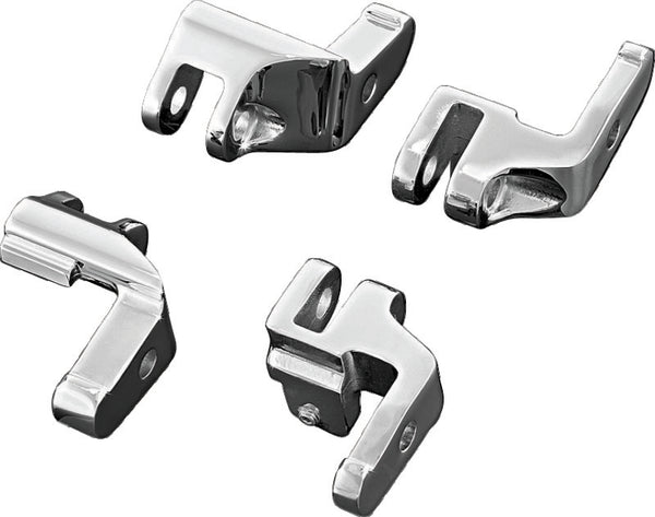 Kuryakyn Floorboard Relocator Brackets 97-16 Touring Chrome - Bull Strap