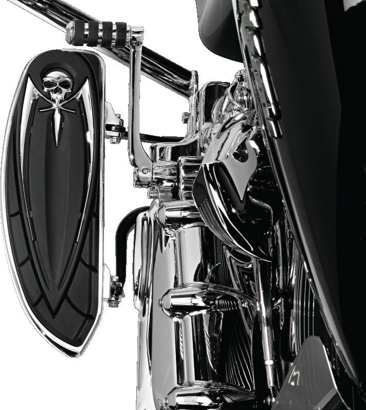 Kuryakyn Floorboard Relocator Brackets 97-16 Touring Chrome - Bull Strap