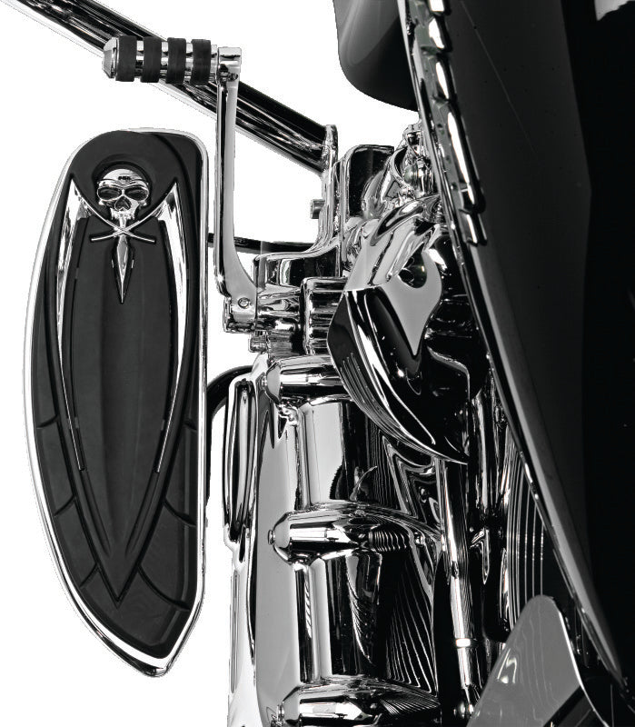 Kuryakyn Floorboard Relocator Brackets 97-16 Touring Chrome - Bull Strap