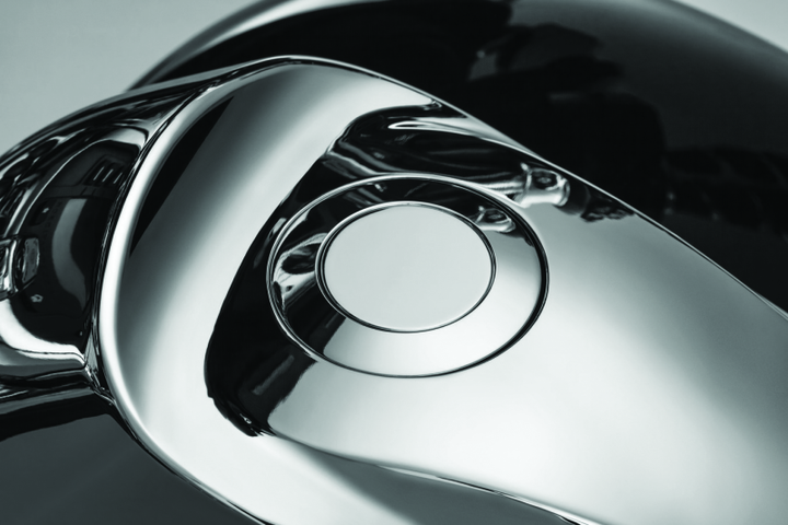 Kuryakyn Flush Mount Pop Up Gas Cap Chrome - Bull Strap