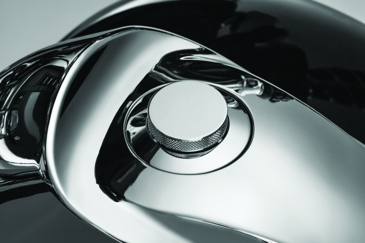 Kuryakyn Flush Mount Pop Up Gas Cap Chrome - Bull Strap