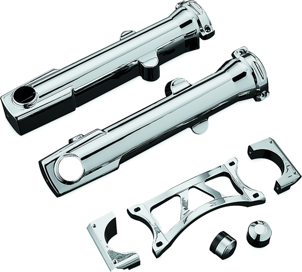 Kuryakyn Fork Skins For 04-Up XL Chrome - Bull Strap