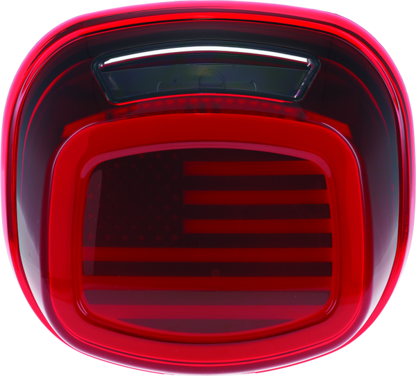 Kuryakyn Freedom Taillight Red Lens With License Light - Bull Strap