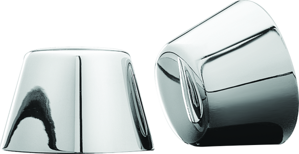 Kuryakyn Front Axle Nut Caps Chrome - Bull Strap