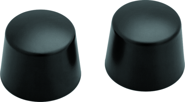 Kuryakyn Front Axle Nut Caps Satin Black - Bull Strap