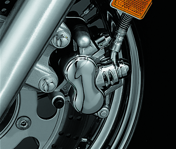 Kuryakyn Front Caliper Cover Metric Chrome - Bull Strap