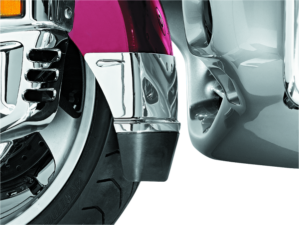Kuryakyn Front Fender Extension With Mud Flap 01-17 Honda GL1800 Chrome - Bull Strap