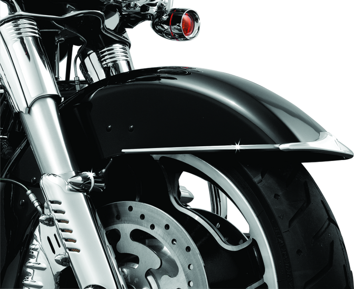 Kuryakyn Front Fender Side Trim Chrome - Bull Strap