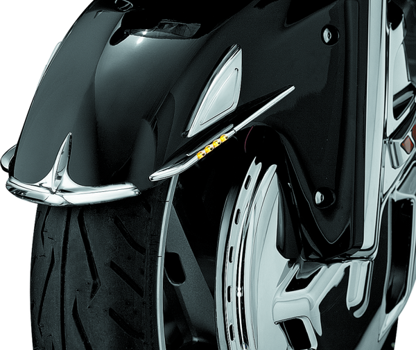 Kuryakyn Front Fender Tip 01-17 Honda GL1800 Chrome - Bull Strap